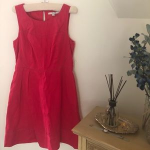 Red Linen Boden Dress